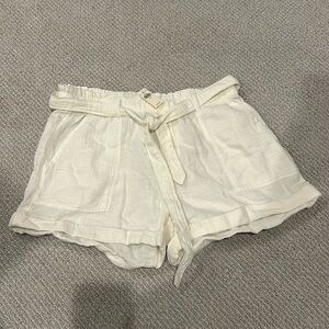 Aerie linen white shorts